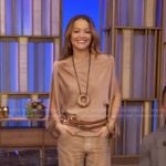 Rita Ora’s denim jeans on Live with Kelly and Mark