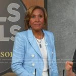 Robin’s blue double breasted blazer on Good Morning America
