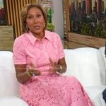 Robin’s pink lace shirtdress on Good Morning America