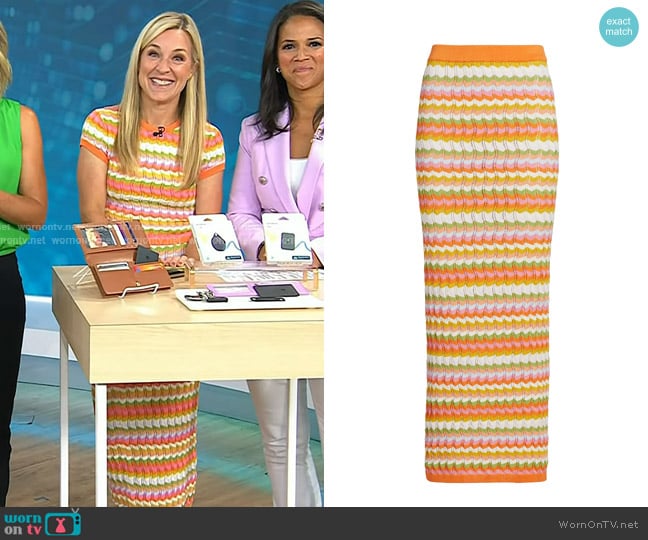 Ronny Kobo Wilkins Knit Skirt in Rainbow Multi worn by Jennifer Jolly on Today