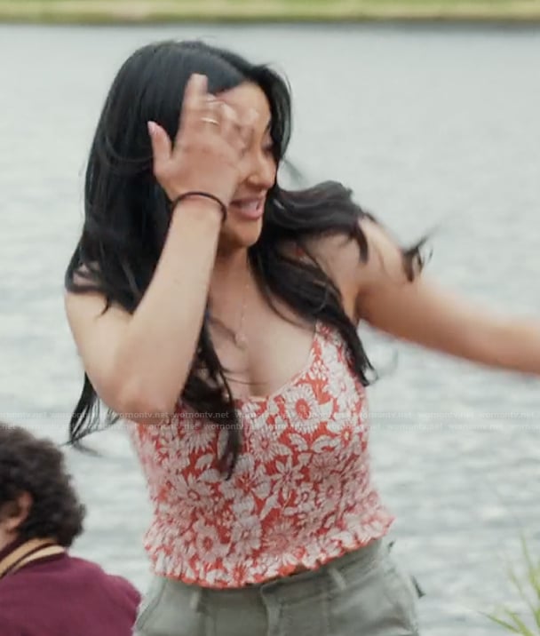 Ruby's floral print crop top on My Life with the Walter Boys