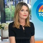 Savanah’s black top and floral skirt on Today