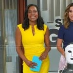 Rachel’s yellow sleeveless dress on Good Morning America