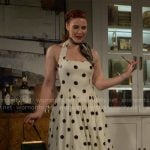 Sally’s polka dot halter dress on The Young and the Restless