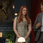 Sally’s snake print dress on The Young and the Restless