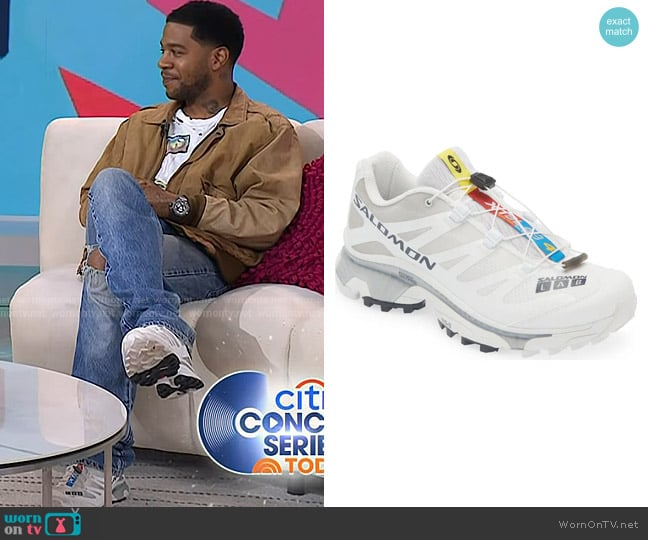 Salomon XT-4 OG Sneaker in White/Ebony/Lunar Rock worn by Kid Cudi on Today