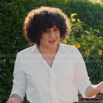 Samin Nosrat’s white shirt and camo pants on With Love Meghan