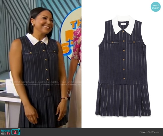 Sandro Mini Striped Dress worn by Stephanie Ramos on Good Morning America