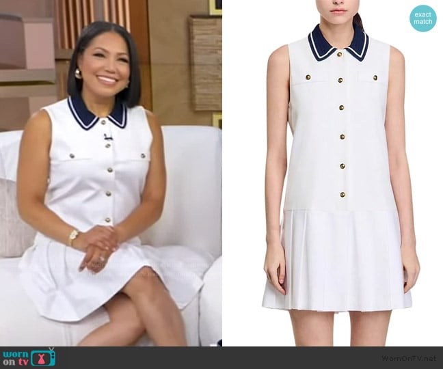 Sandro Pleated Mini Dress worn by Stephanie Ramos on Good Morning America
