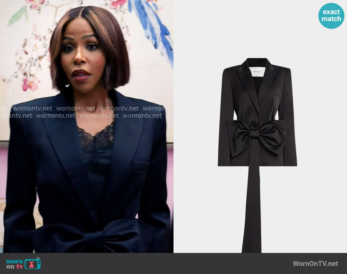 Andi’s black bow blazer on Tyler Perrys Sistas
