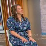 Sarah Gelman’s blue floral dress on CBS Mornings