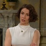 Sarah’s ivory crop top on Days of our Lives