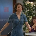 Sarah’s blue ribbed polo dress on Days of our Lives