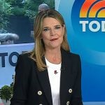 Savanah’s white floral tee and black blazer on Today