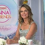 Savannah’s geometric print sleeveless dress on Today