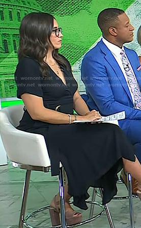 Savannah's black wrap dress on Today