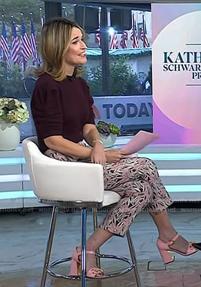 Savannah's pink sandals on Today