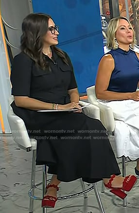 Savannah’s red saclloped sandals on Today