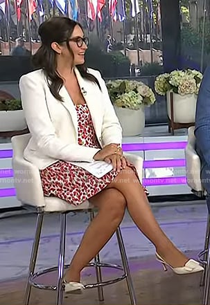 Savannah's white buckle slingback pumps on Today