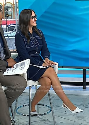 Savannah's white slingback pumps on Today