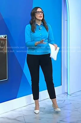 Savannah's white slingback pumps on Today