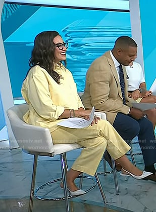 Savannah's white slingback pumps on Today