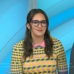 Savannah’s multicolor check polo sweater on Today
