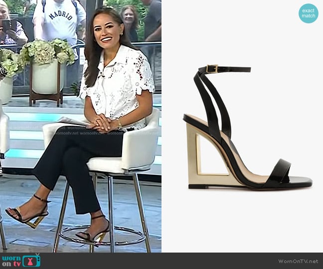 Schutz Filipa Sandal in Black worn by Kaylee Hartung on Today