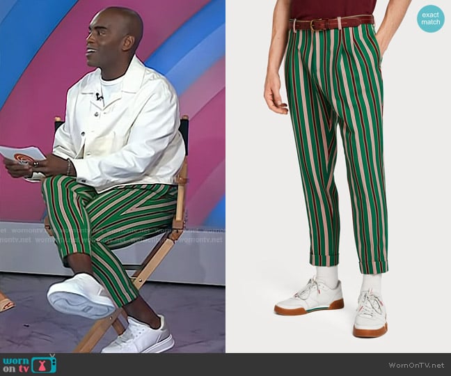 Scotch & Soda Amsterdam Couture Pin Stripe Trouser worn by Chris Witherspoon on Today