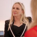 Shannon’s black contrast blazer on The Real Housewives of Orange County