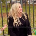 Shannon’s black lace trim coat on The Real Housewives of Orange County