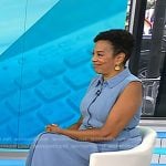 Sharon Epperson’s blue sleeveless shirtdress on Today