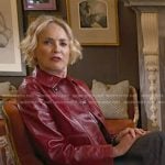Sharon Stone’s red leather jacket on Today