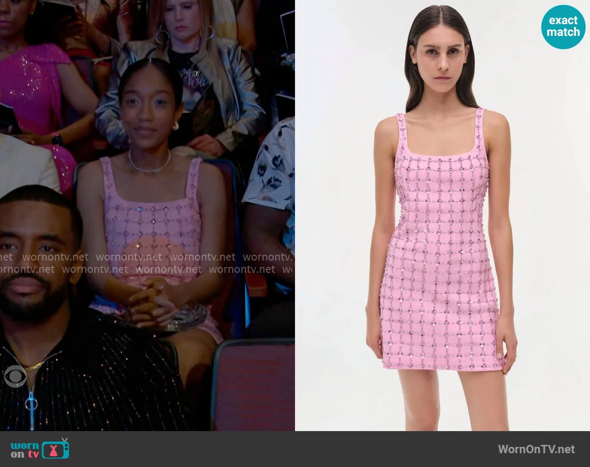 Simkhai Ziva Dress in Sorbet worn by Samantha Richardson (Najah Jackson) on Beyond the Gates