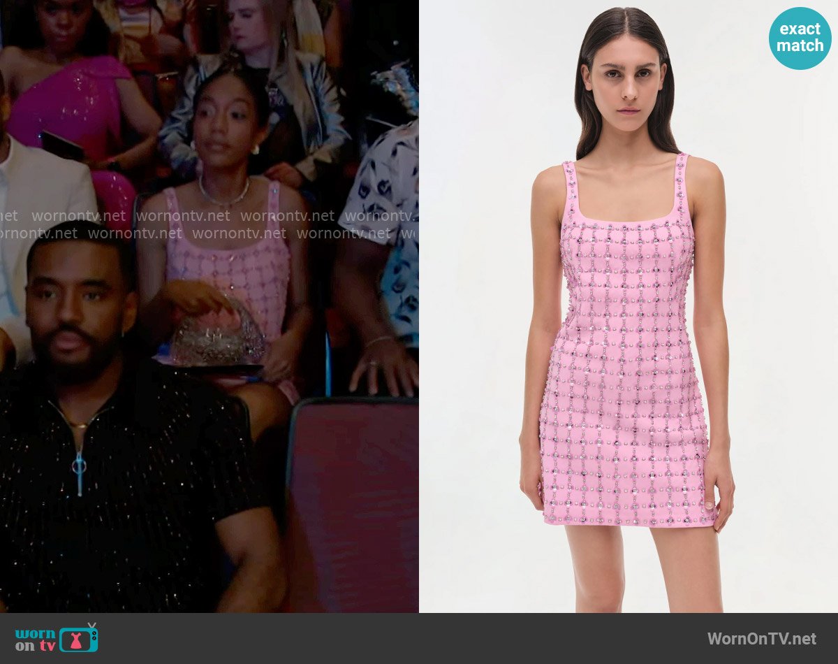 Simkhai Ziva Dress in Sorbet worn by Samantha Richardson (Najah Jackson) on Beyond the Gates
