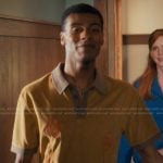 Skylar mustard floral polo on My Life with the Walter Boys
