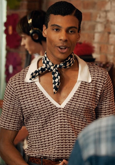 Skylar’s textured knit polo on My Life with the Walter Boys