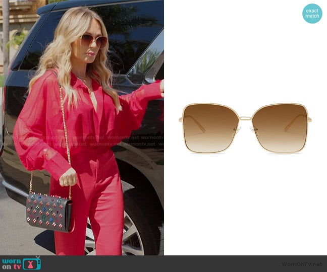 Sojos Trendy Square Oversized Sunglasses worn by Tamra Judge on The Real Housewives of Orange County