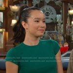 Sophia’s green cropped tee on Days of our Lives