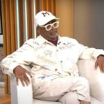 Spike Lee’s graphic printed jacket on CBS Mornings