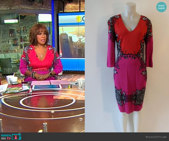 St John Tikka Dress worn by Gayle King on CBS Mornings