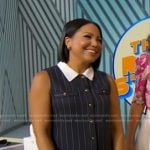 Stephanie’s pinstripe pelated dress on Good Morning America