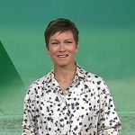 Stephanie’s ivory floral blouse on Today