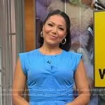 Stephanie’s blue midi dress on Good Morning America