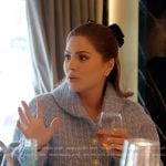 Stephanie’s blue tweed jacket on The Real Housewives of Miami