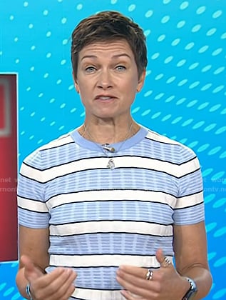 Stephanie's blue stripe tee on Today