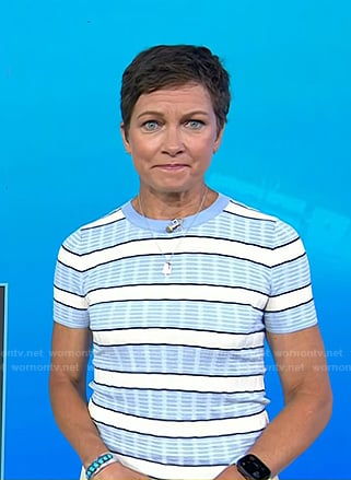Stephanie's blue stripe tee on Today