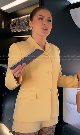 Stephanie's yellow blazer and shorts on The Real Housewives of Miami