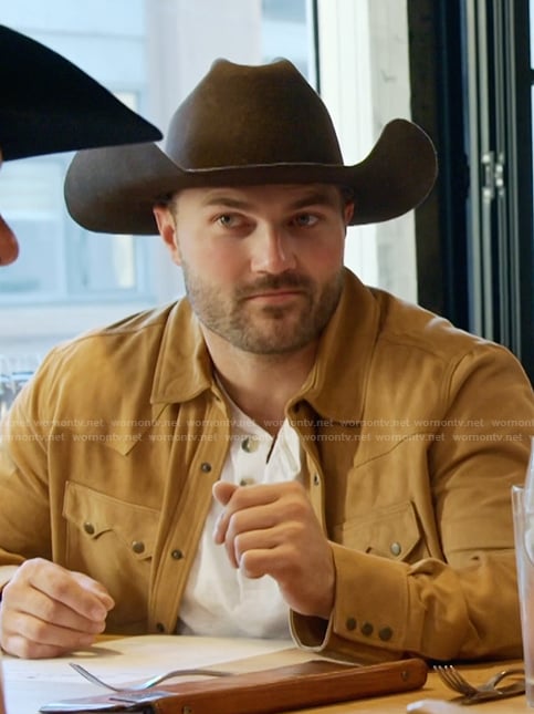 Steven's brown suede jacket on The McBee Dynasty Real American Cowboys