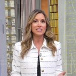 Rhiannon’s white striped jacket on Good Morning America